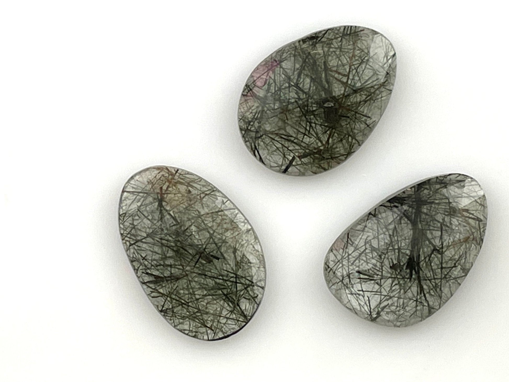 Green Rutile Quartz Lot | 16 carats | Rose Cut Natural Loose Gemstone | QU335 - Gem Enthusiast