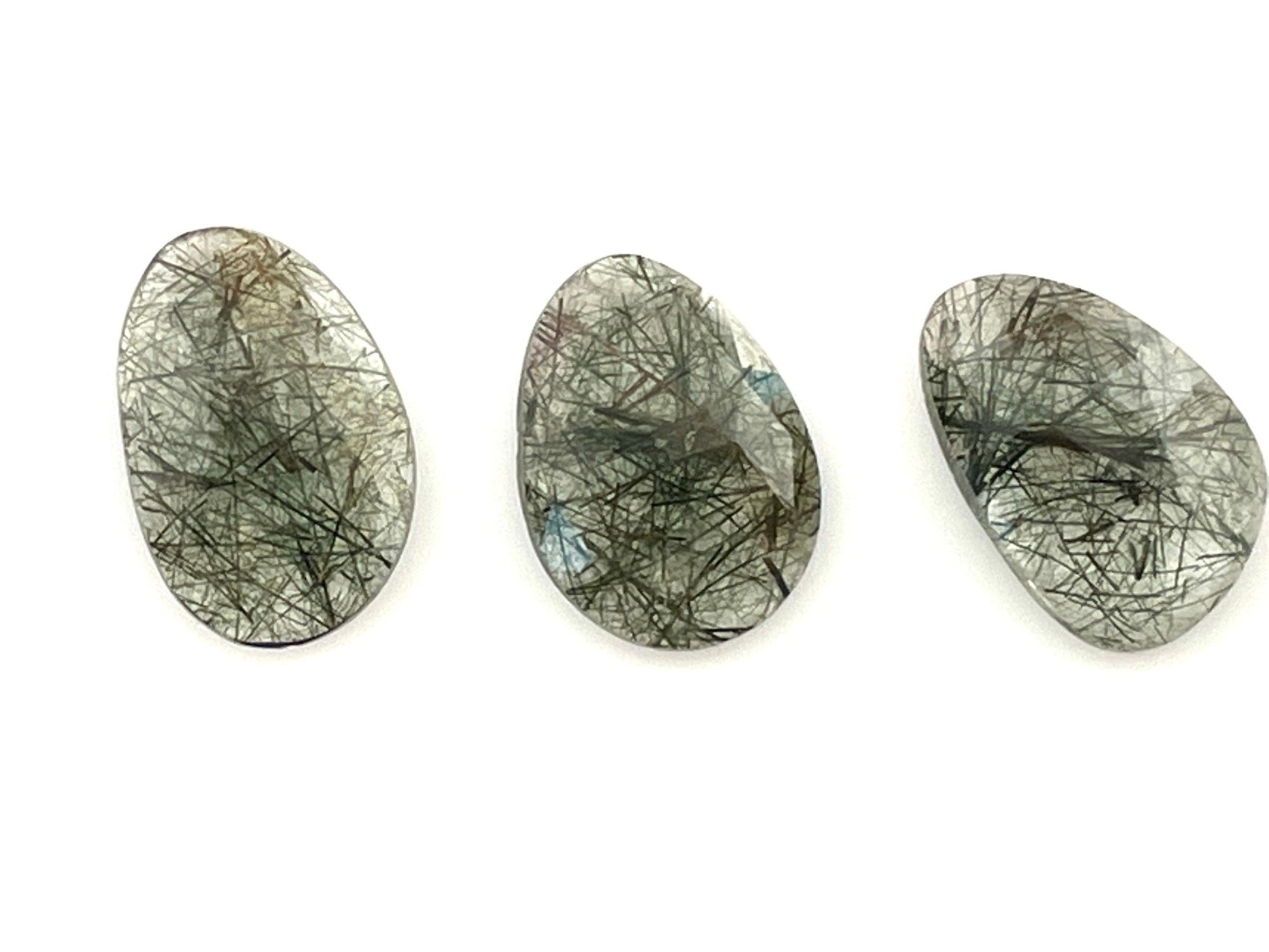 Green Rutile Quartz Lot | 16 carats | Rose Cut Natural Loose Gemstone | QU335 - Gem Enthusiast
