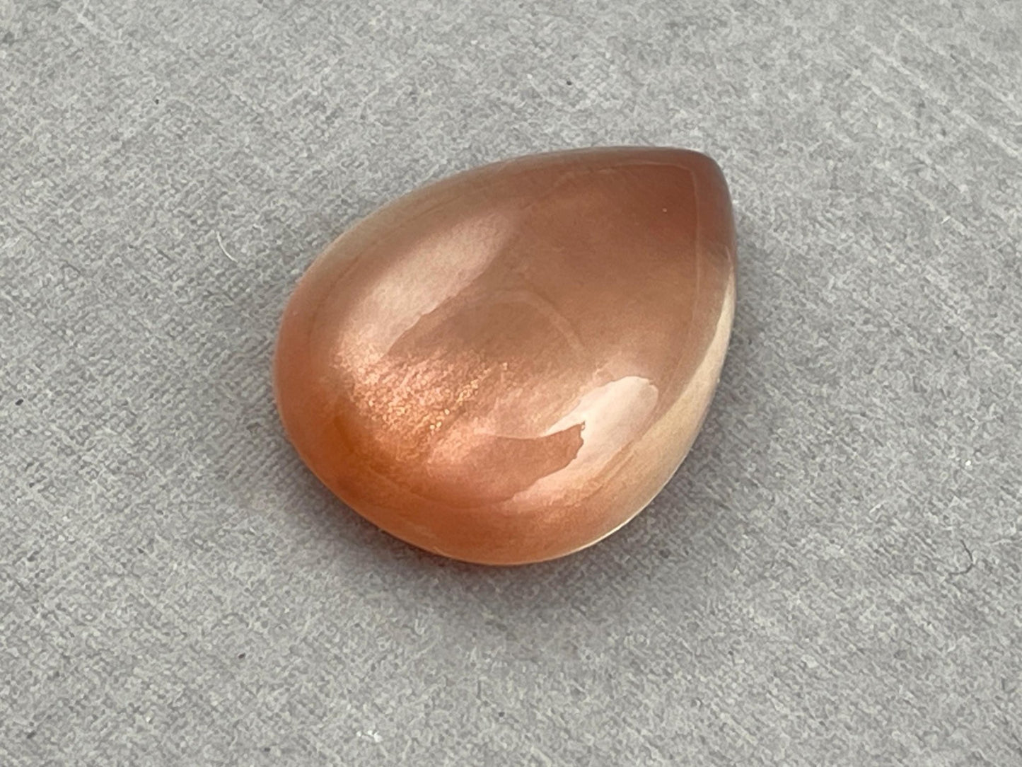 HUGE Oregon Sunstones Pear Cabochon | Beautiful Schiller | 19.36 carats | OSC290 - Oregon Sunstone - Gem Enthusiast