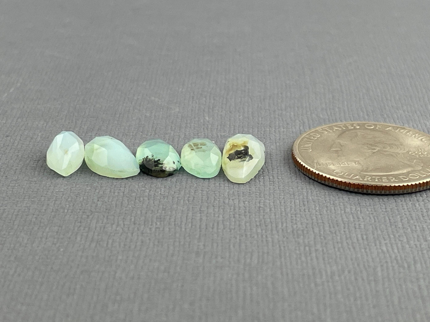 Peruvian Opal Rose Cut Lot | 12-13mm | Natural Gemstone from Peru | PO424 - Peruvian Opal - GemEnthusiast
