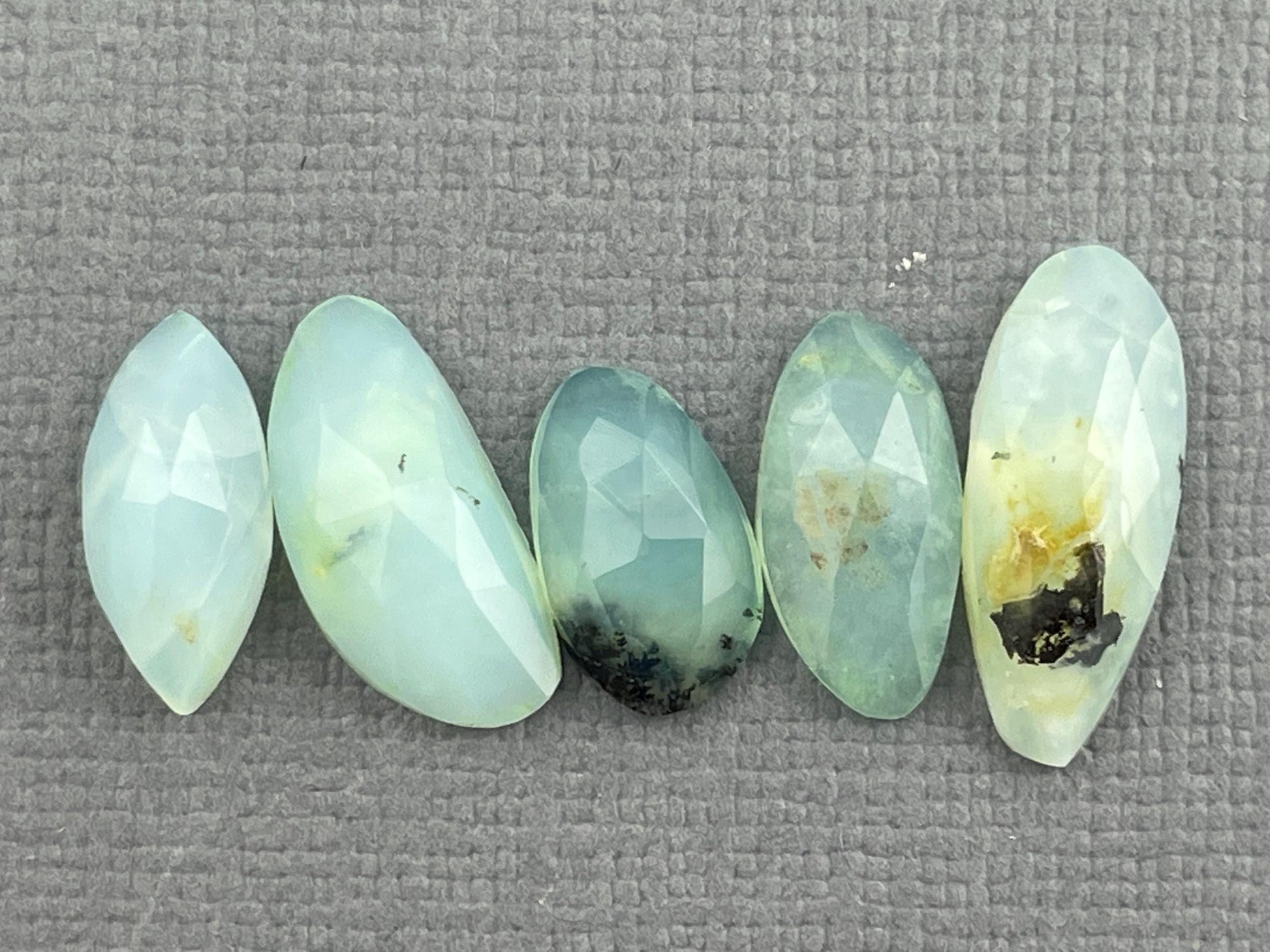 Peruvian Opal Rose Cut Lot | 12-13mm | Natural Gemstone from Peru | PO424 - Peruvian Opal - GemEnthusiast