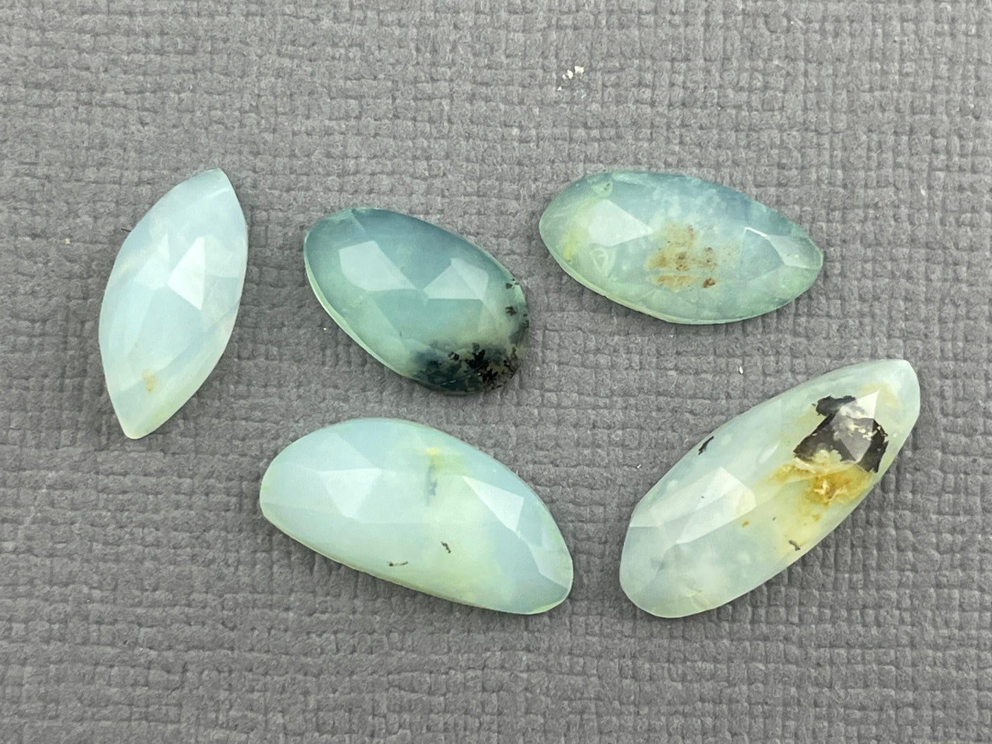 Peruvian Opal Rose Cut Lot | 12-13mm | Natural Gemstone from Peru | PO424 - Peruvian Opal - GemEnthusiast