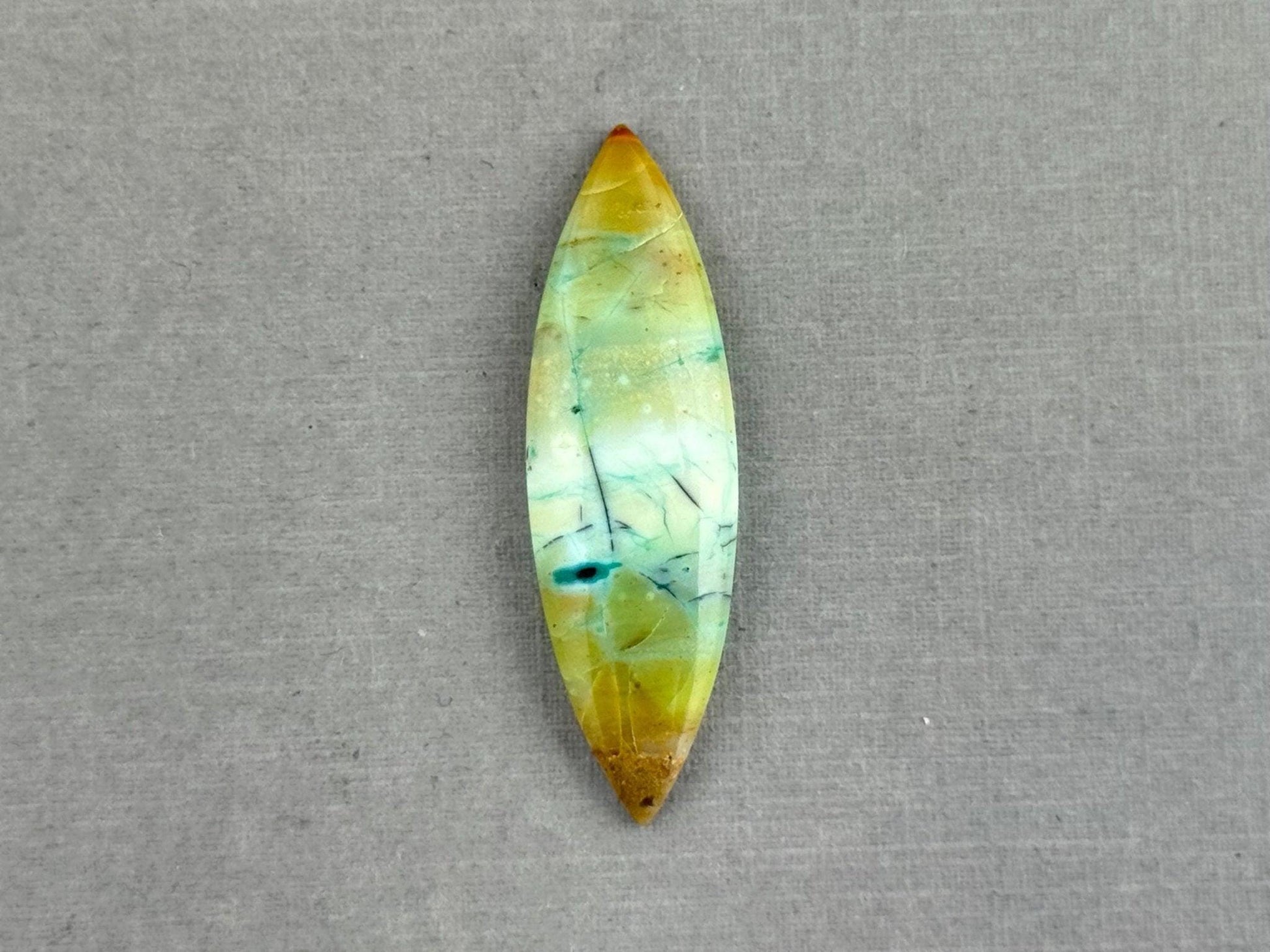 Petrified Wood Opal Pear | Natural Opalized Fossil Cabochon | WO240 - Wood Opal, Petrified Wood - GemEnthusiast