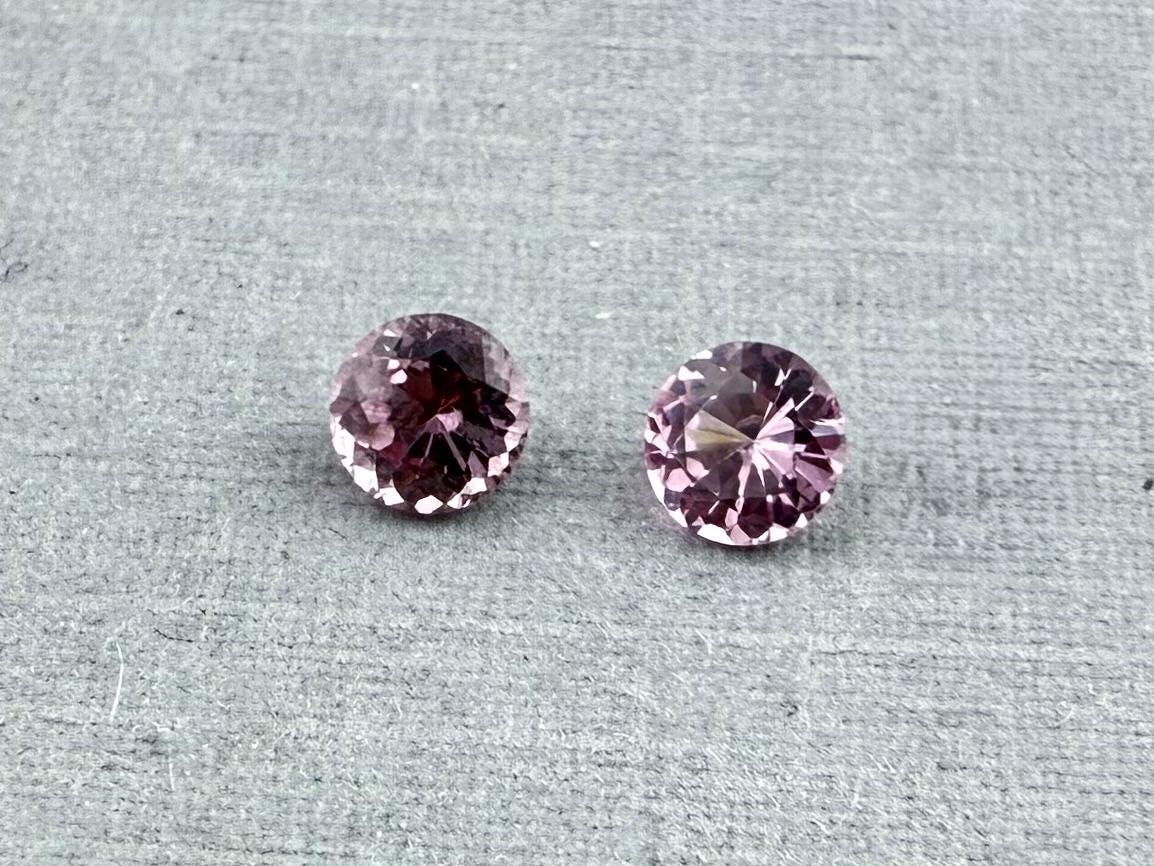 Natural Pink Spinel Faceted Pair Round | Natural Gemstone | 3.8 mm | SL119 - Spinel - GemEnthusiast