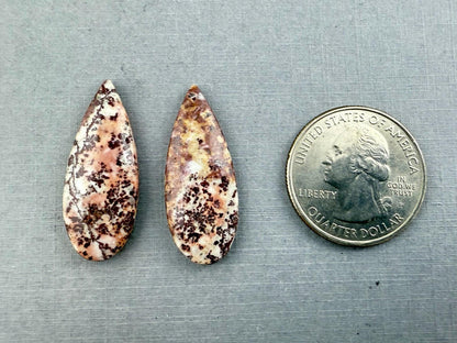 Sonora Dendritic Pear Pairs | Natural Stone from Mexico | JS153 - Sonora Dendritic Jasper - GemEnthusiast