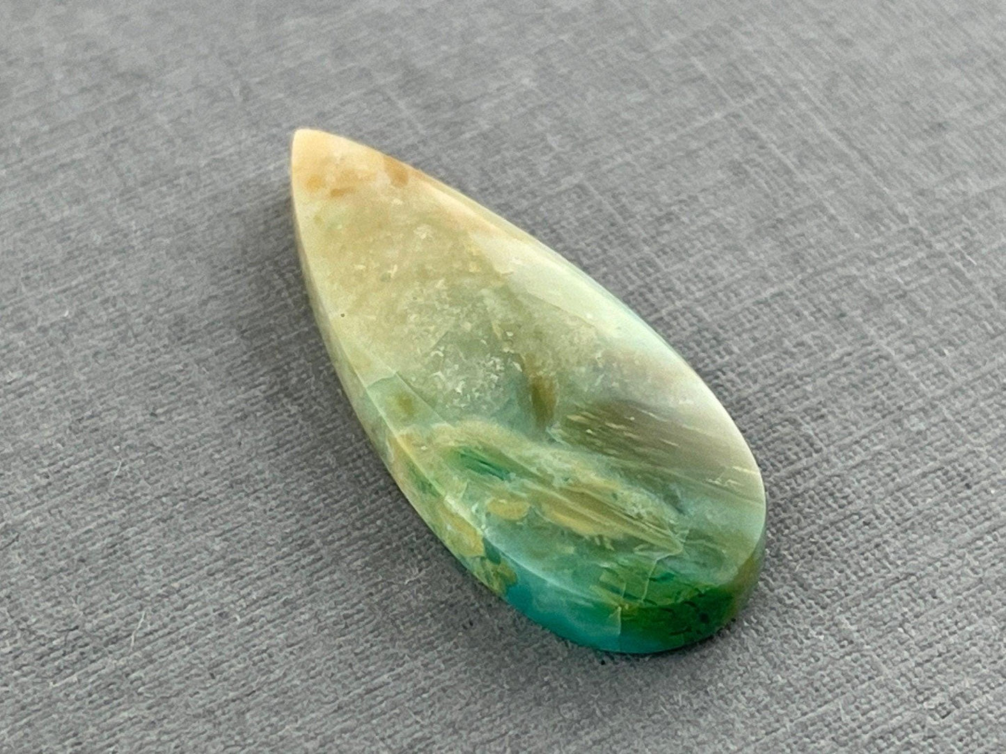 Petrified Wood Opal Pear | Natural Opalized Fossil Cabochon | WO226 - Fossilized Wood Opal, Petrified Wood Opal - GemEnthusiast