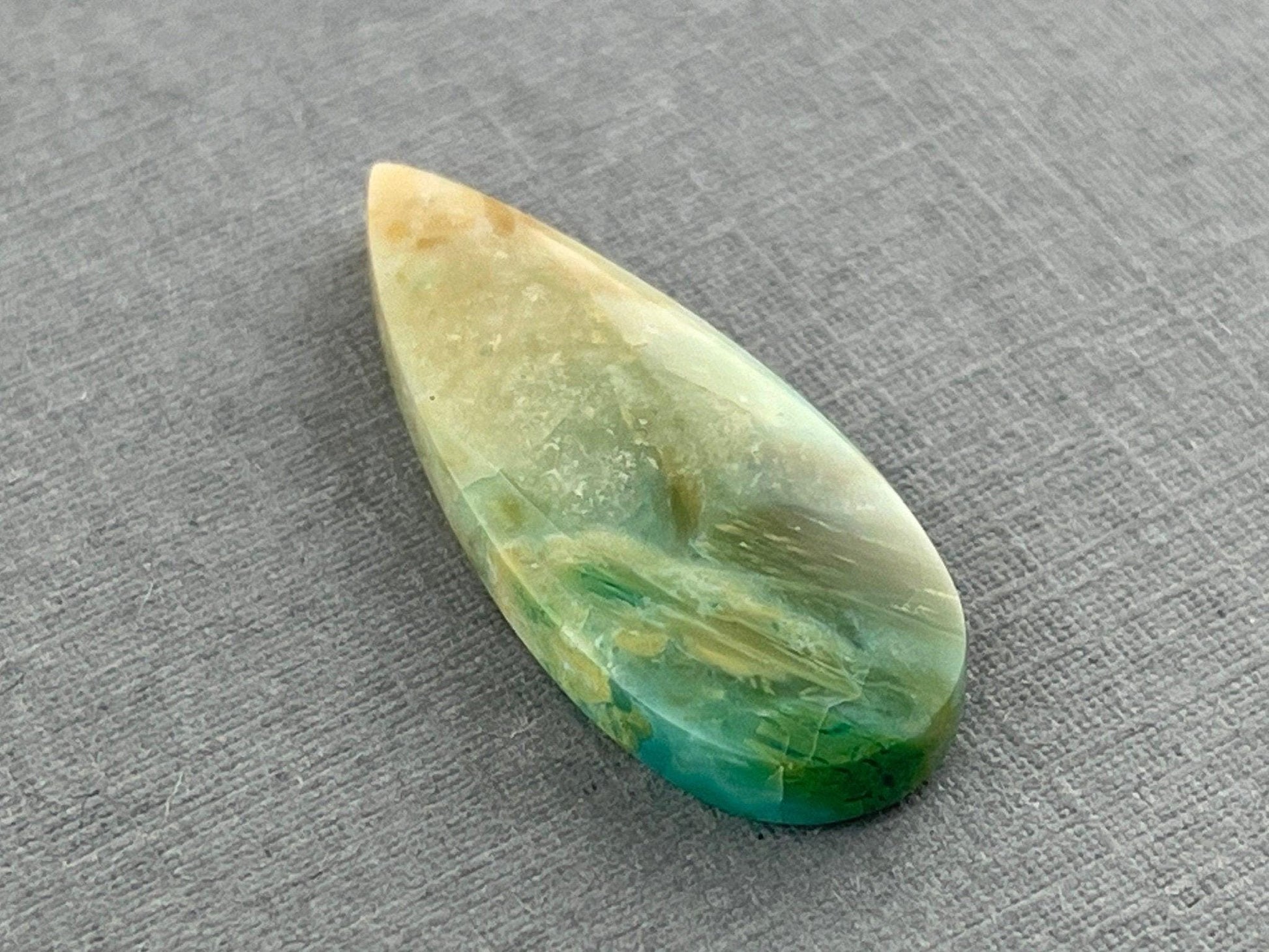 Petrified Wood Opal Pear | Natural Opalized Fossil Cabochon | WO226 - Fossilized Wood Opal, Petrified Wood Opal - GemEnthusiast