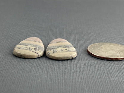 Porcelain Jasper Bead Pair | Natural Loose Gemstone Bead | Z161 - - GemEnthusiast