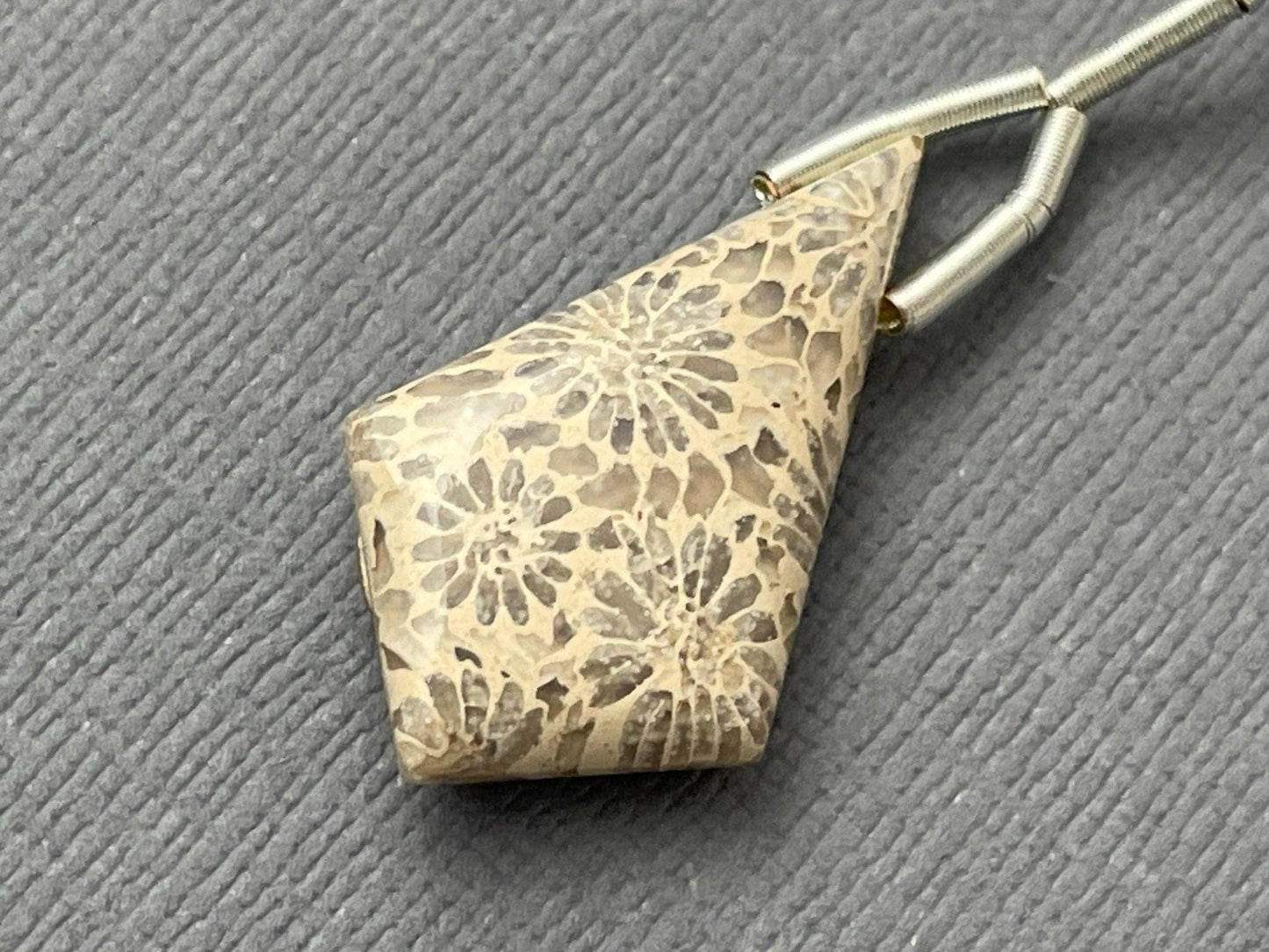 Large Fossil Coral Bead | Natural Loose Gemstone | Z215 - - GemEnthusiast