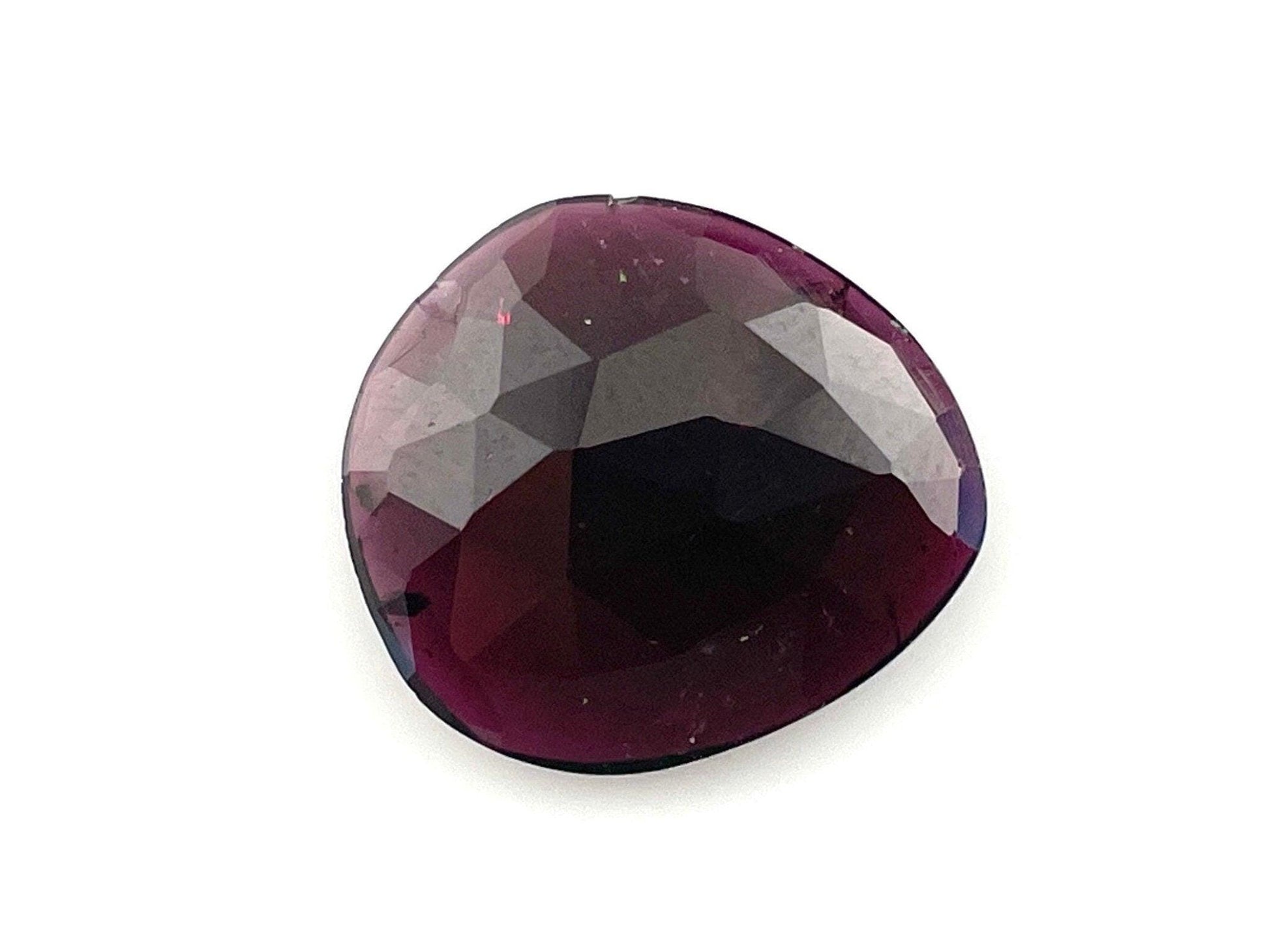 Large Dark Rubellite Tourmaline Rose Cut Cabochon | Loose Natural Gemstone | 7.24 carats | TR130 - - GemEnthusiast