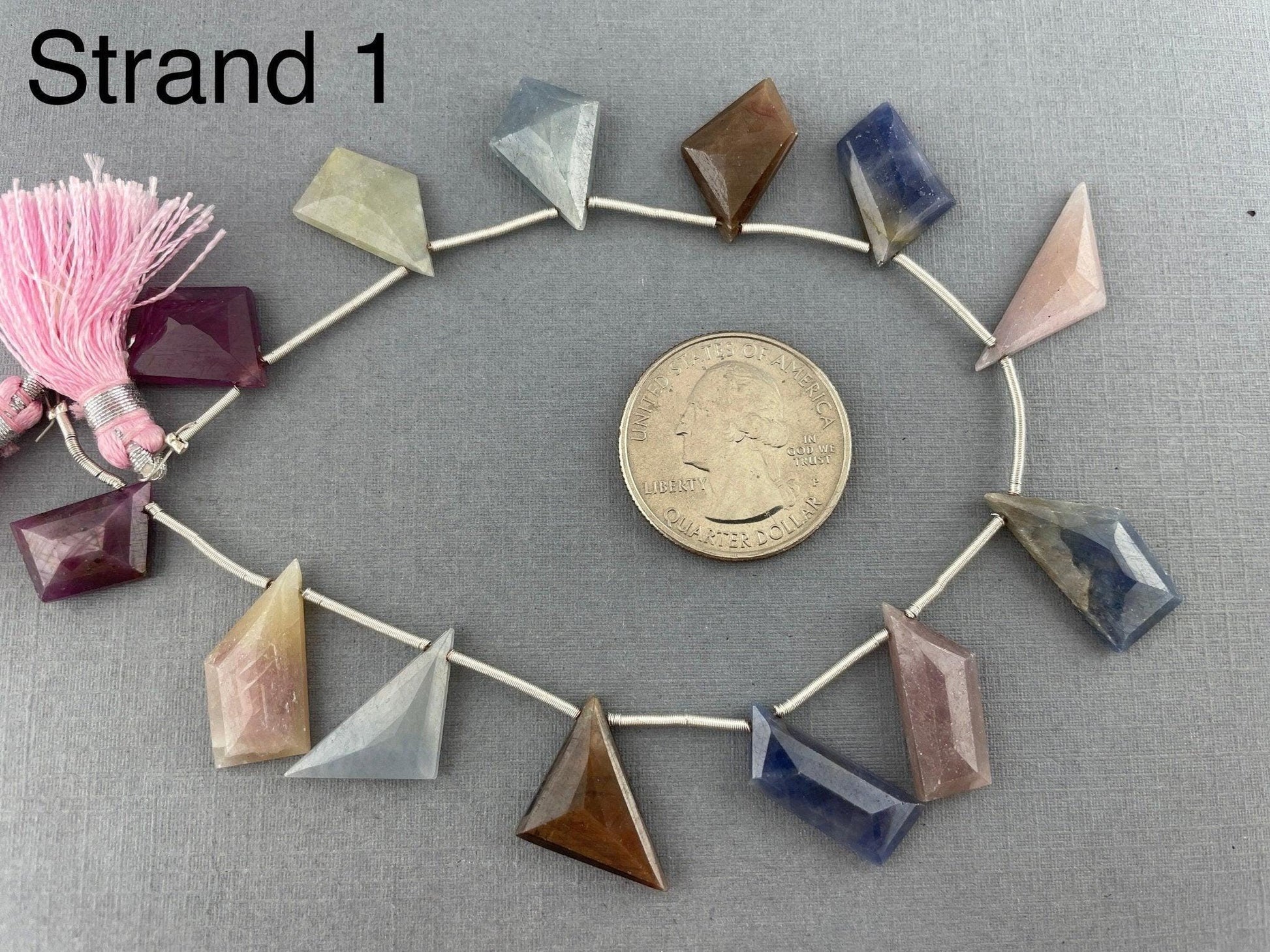 Multi Sapphire Bead Strand in Geometric Shapes | Select your Strand - - GemEnthusiast
