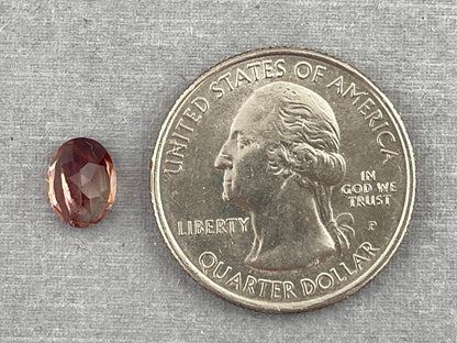 8x6 Oregon Sunstone Oval Faceted Gemstone | 1.27 carats | OSF211 - - GemEnthusiast