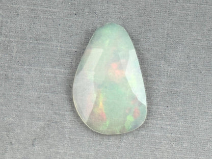 Large Ethiopian Opal with Fire | 18x12x2.7 | Rose Cut Freeform Loose Gemstone| 2.77 cts | OP484 - Ethiopian Opal - GemEnthusiast