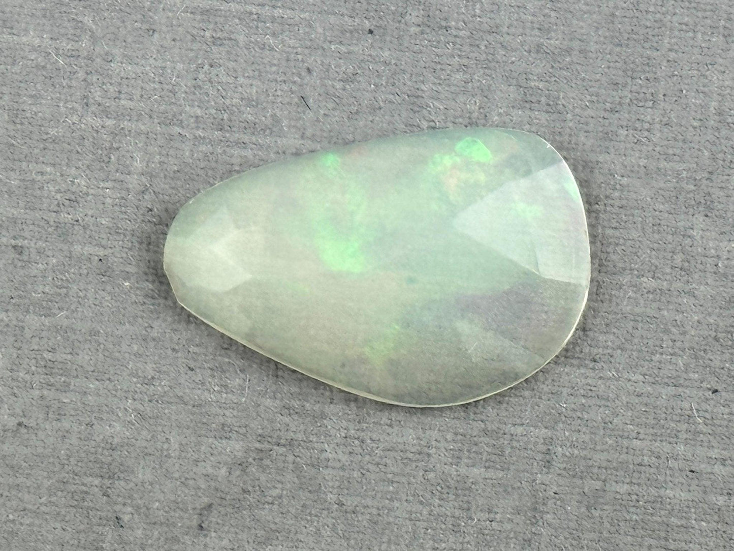 Large Ethiopian Opal with Fire | 18x12x2.7 | Rose Cut Freeform Loose Gemstone| 2.77 cts | OP484 - Ethiopian Opal - GemEnthusiast