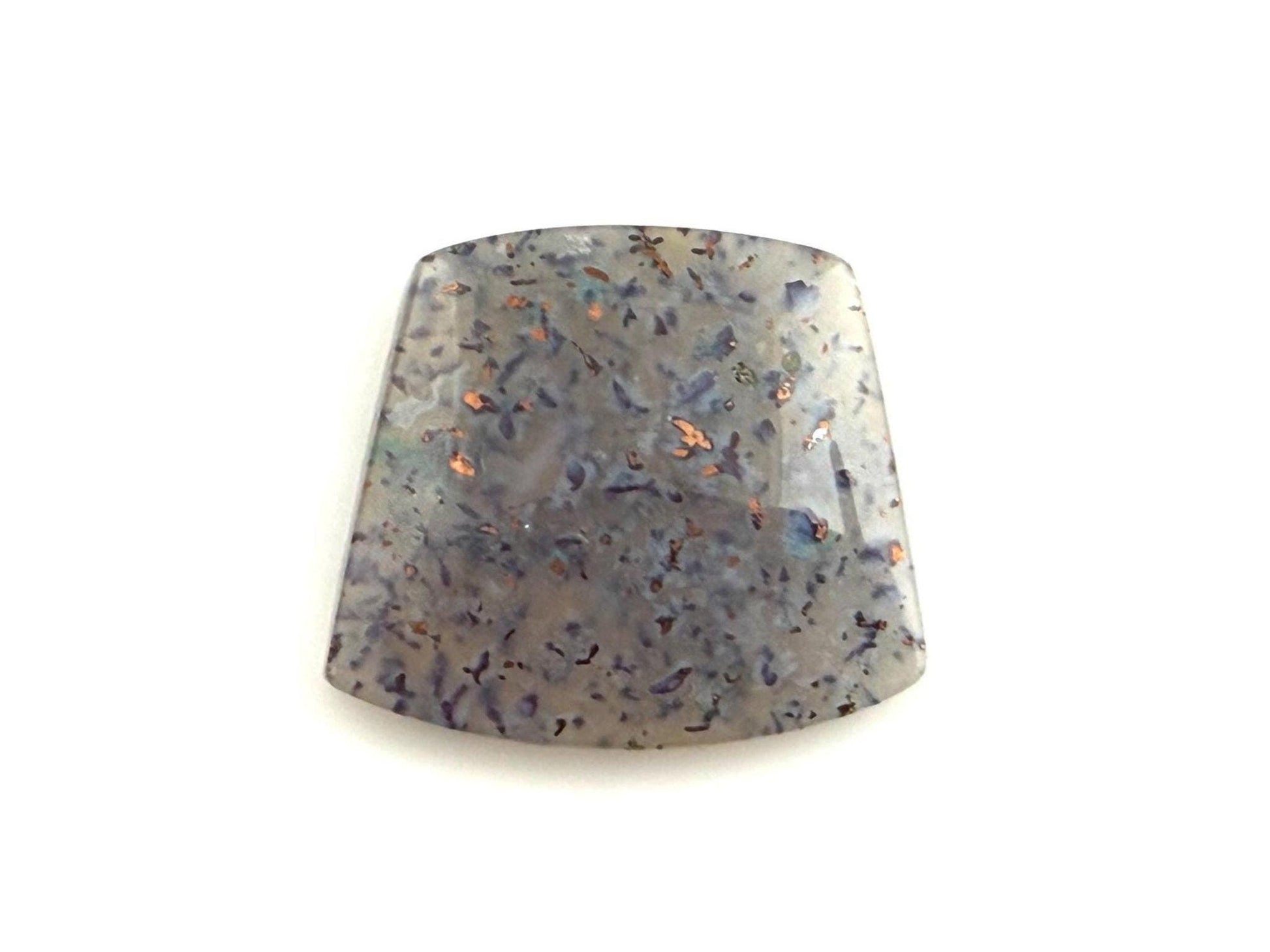 Confetti Chrysocolla in Chalcedony | Natural Loose Cabochon Gemstone | CA331 - Confetti Chrysocolla - GemEnthusiast