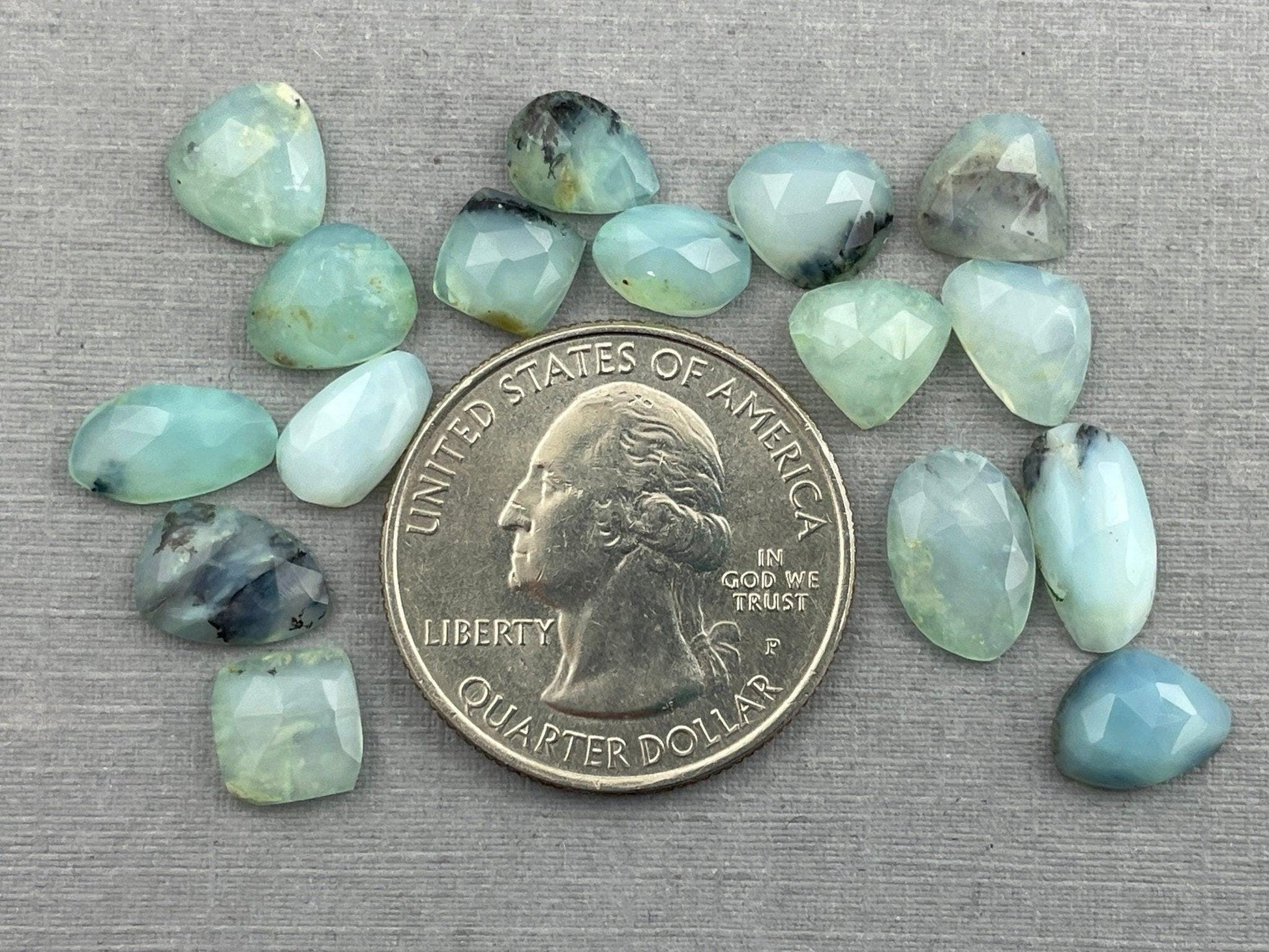 Peruvian Opal Rose Cut Lot | Natural Gemstone from Peru | 15+ carats | PO409 - - GemEnthusiast