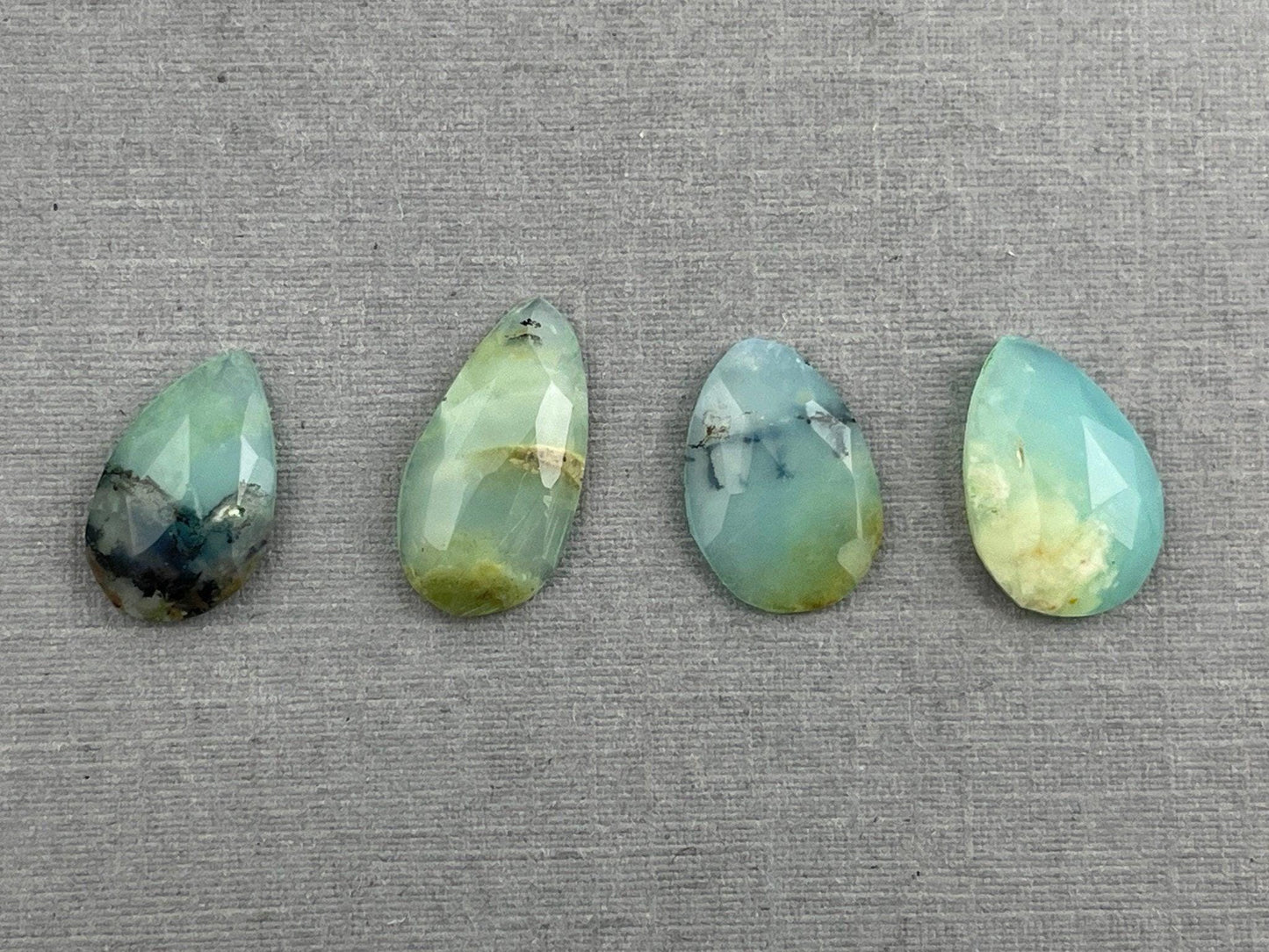Peruvian Opal Rose Cut Pear Lot | Natural Gemstone from Peru | 5.74 carats | PO414 - - GemEnthusiast
