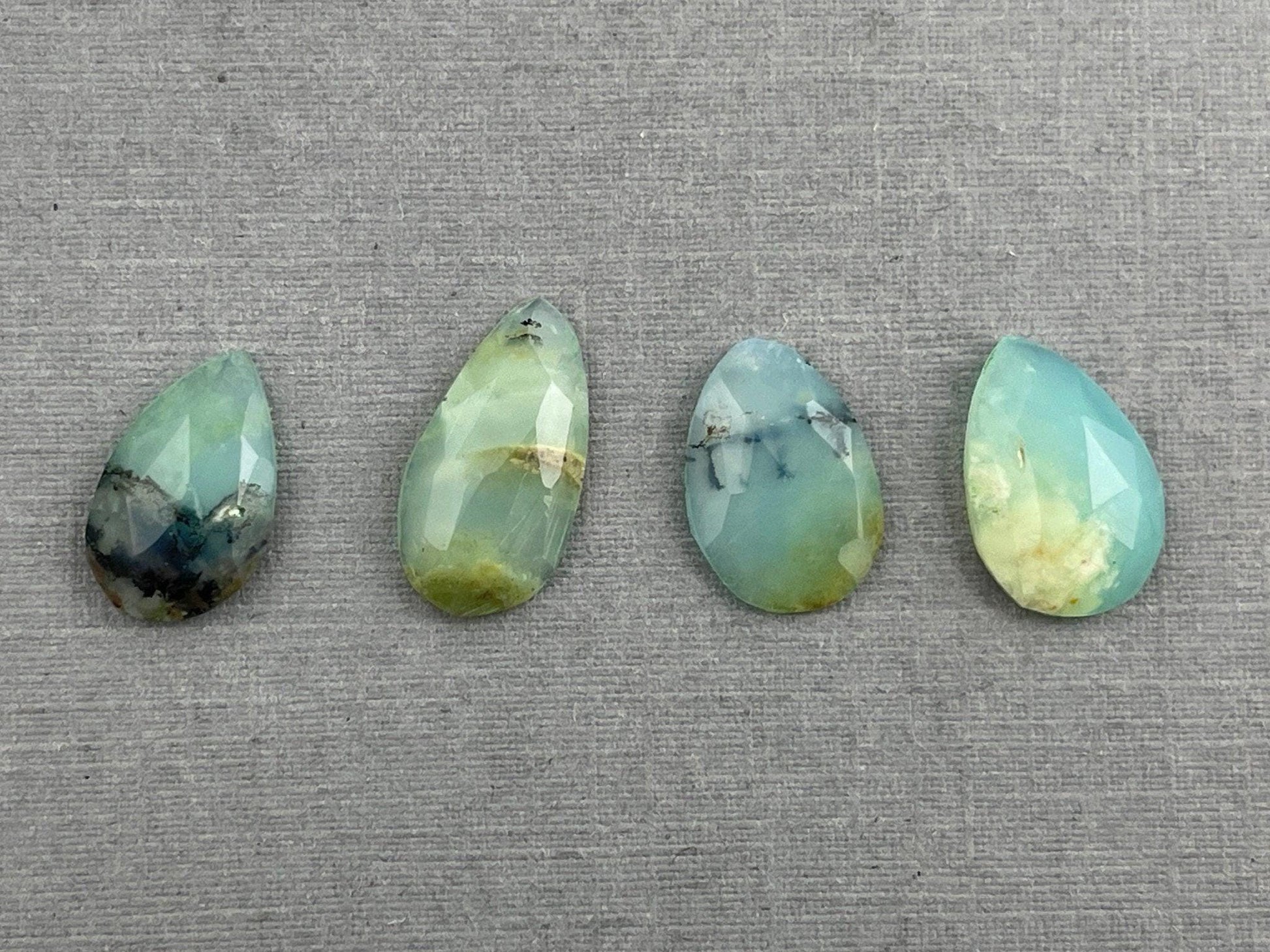 Peruvian Opal Rose Cut Pear Lot | Natural Gemstone from Peru | 5.74 carats | PO414 - - GemEnthusiast