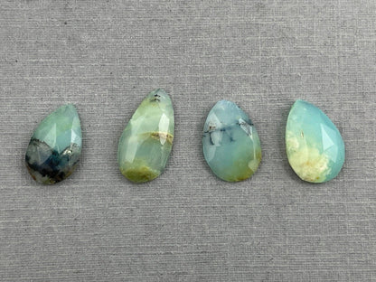 Peruvian Opal Rose Cut Pear Lot | Natural Gemstone from Peru | 5.74 carats | PO414 - - GemEnthusiast