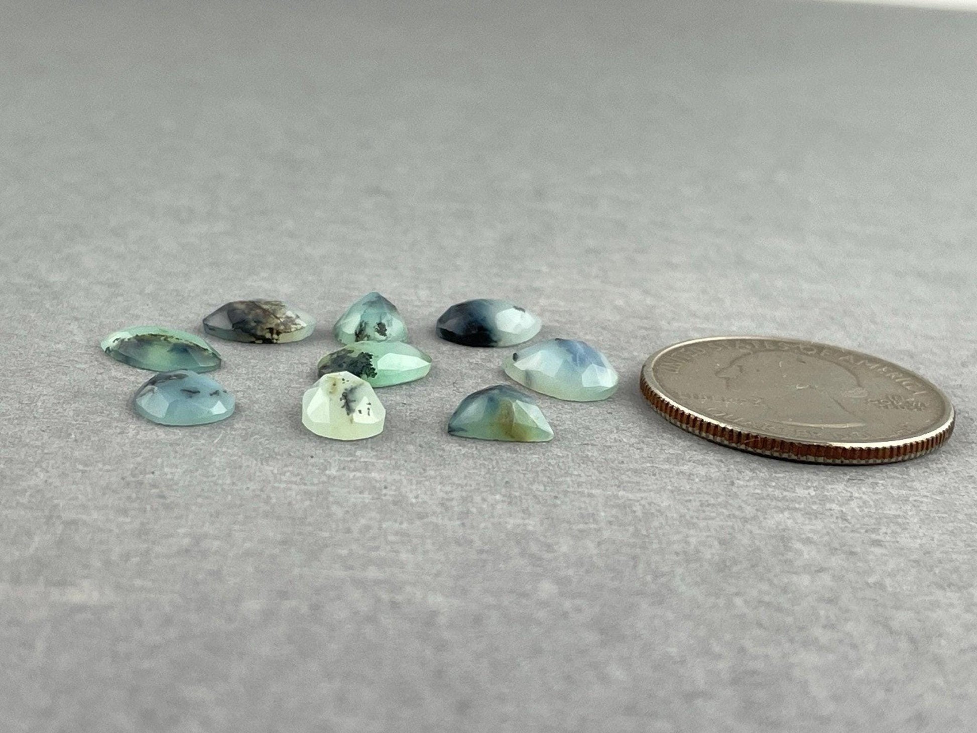 Peruvian Opal Rose Cut Lot | Natural Gemstone from Peru | 8+ carats | PO428 - Peruvian Opal - GemEnthusiast