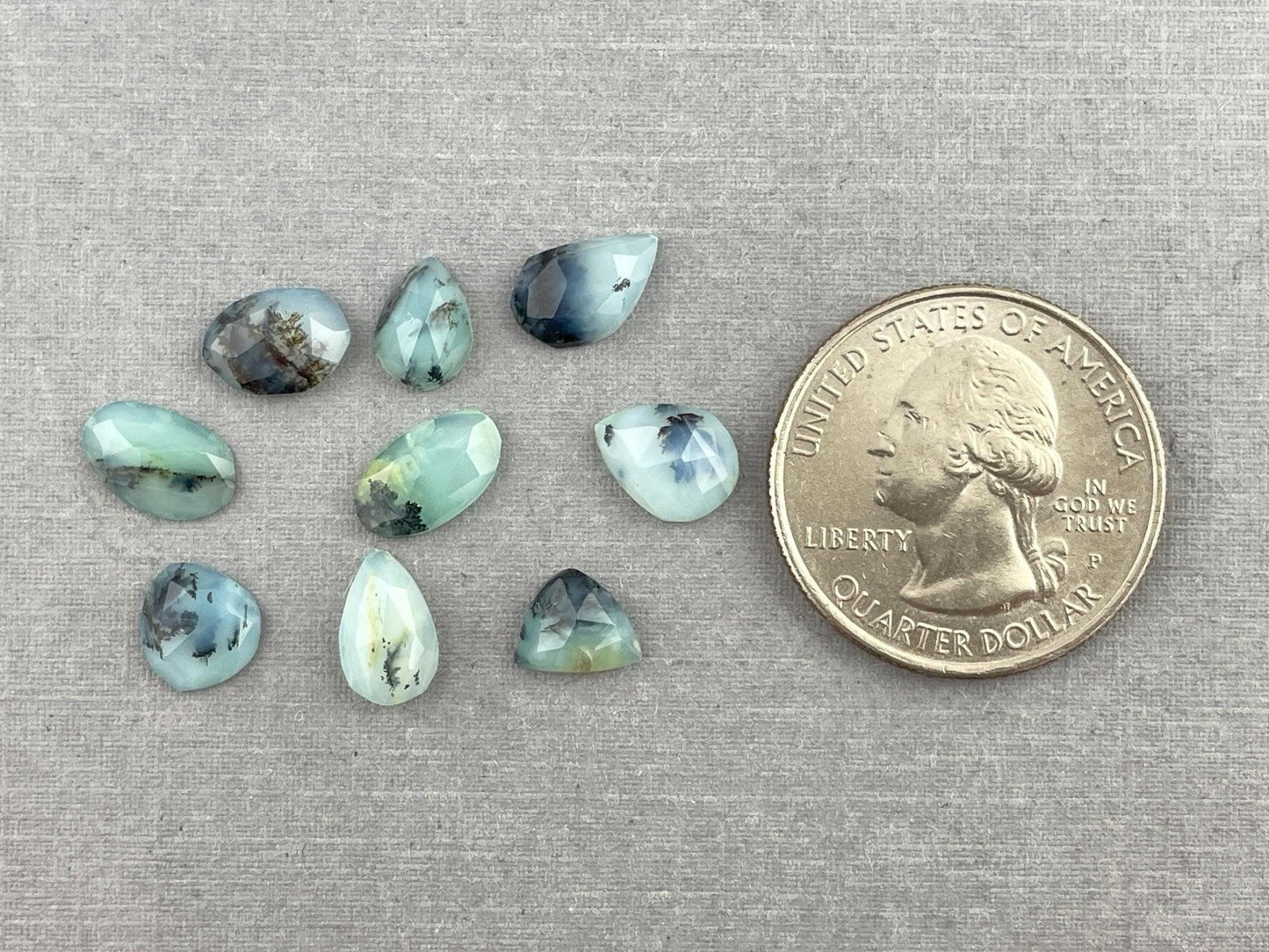 Peruvian Opal Rose Cut Lot | Natural Gemstone from Peru | 8+ carats | PO428 - Peruvian Opal - GemEnthusiast