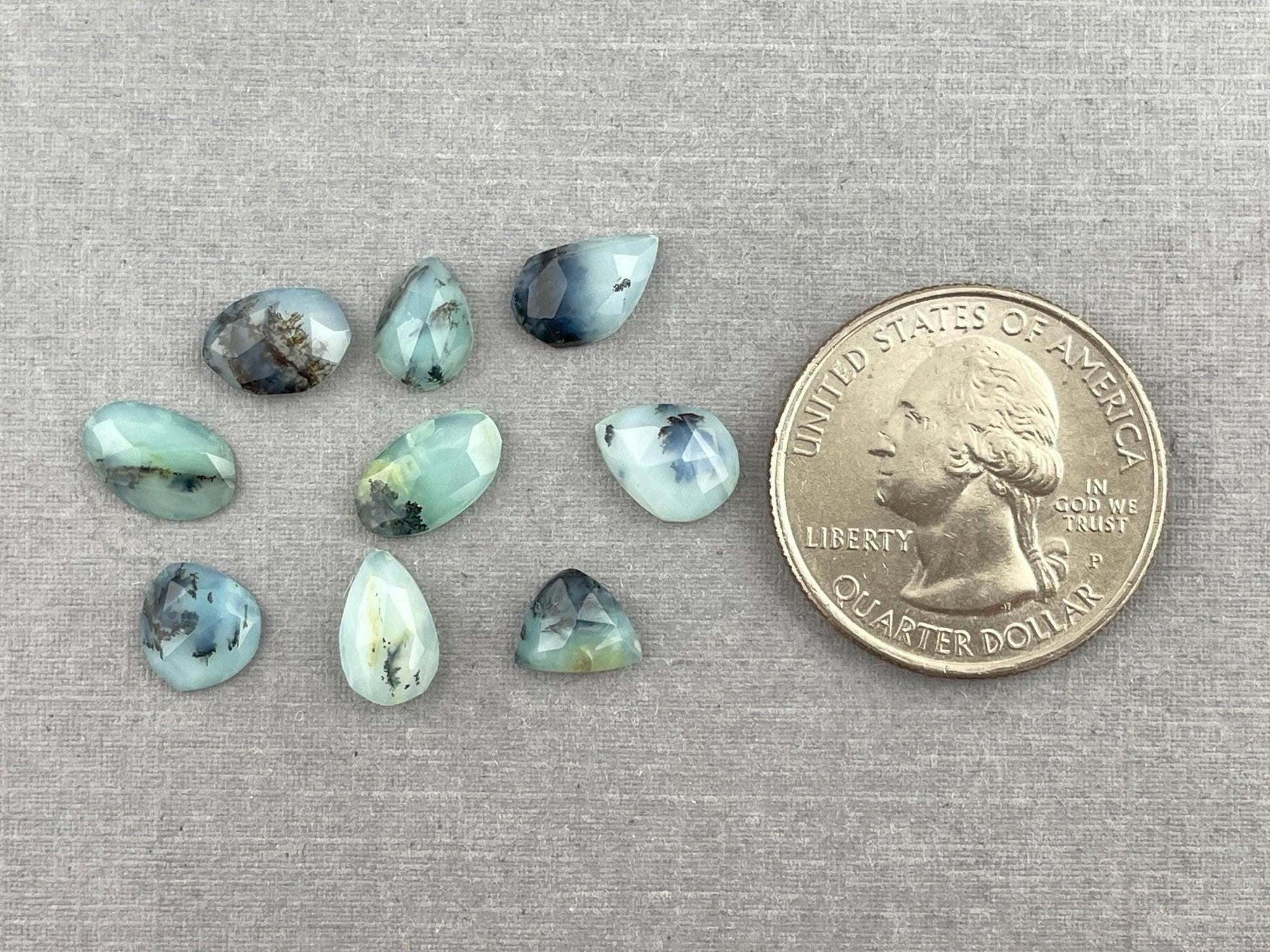 Peruvian Opal Rose Cut Lot | Natural Gemstone from Peru | 8+ carats | PO428 - Peruvian Opal - GemEnthusiast