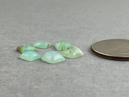 Peruvian Opal Square Rose Cut Lot | 5.56 carats | 7mm | Natural Gemstone from Peru | PO419 - Peruvian Opal - GemEnthusiast