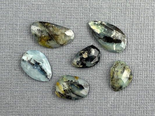 Peruvian Opal Rose Cut Lot | 9 - 14mm | Natural Gemstone from Peru | 6.74 carats | PO426 - Peruvian Opal - GemEnthusiast