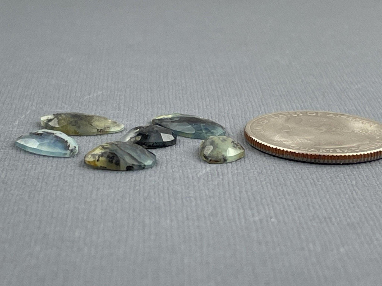 Peruvian Opal Rose Cut Lot | 9 - 14mm | Natural Gemstone from Peru | 6.74 carats | PO426 - Peruvian Opal - GemEnthusiast