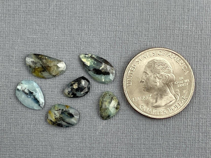 Peruvian Opal Rose Cut Lot | 9 - 14mm | Natural Gemstone from Peru | 6.74 carats | PO426 - Peruvian Opal - GemEnthusiast