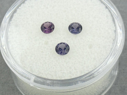 3.5 mm Purple Blue Spinel Trio Faceted Round | Natural Gemstone | SL117 - Spinel - GemEnthusiast