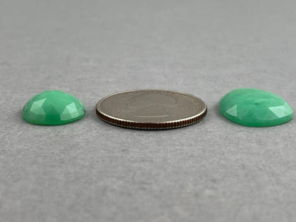 Large Mint Chrysophrase Rose Cut Lot | Natural Loose Chalcedony Gemstones | 16 carats | CY125 - Mint Chrysoprase - GemEnthusiast