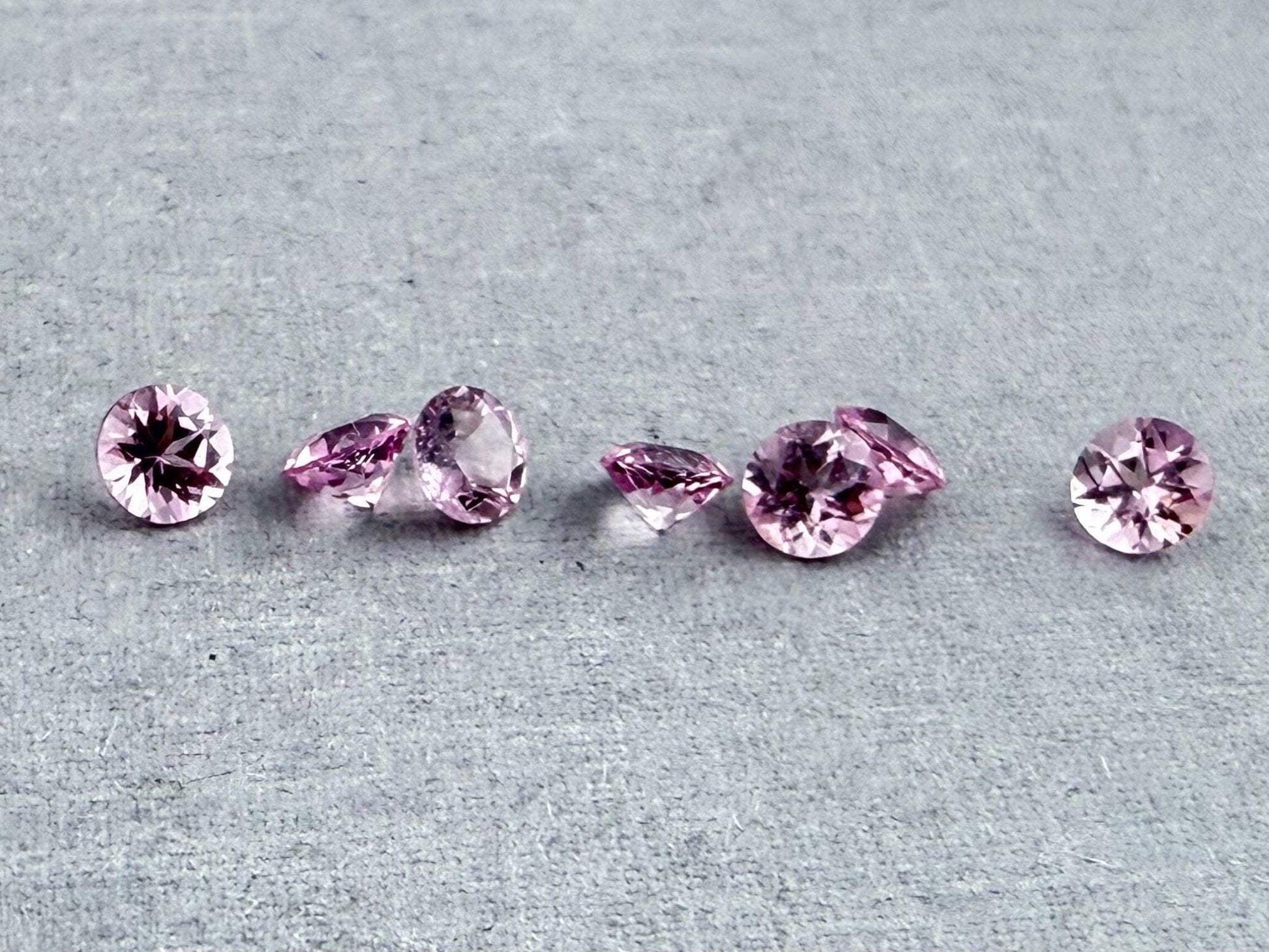 3.5mm California Pink Tourmaline Round | Per Stone | Natural Gemstone | Himalaya Mine, USA - California Tourmaline - GemEnthusiast