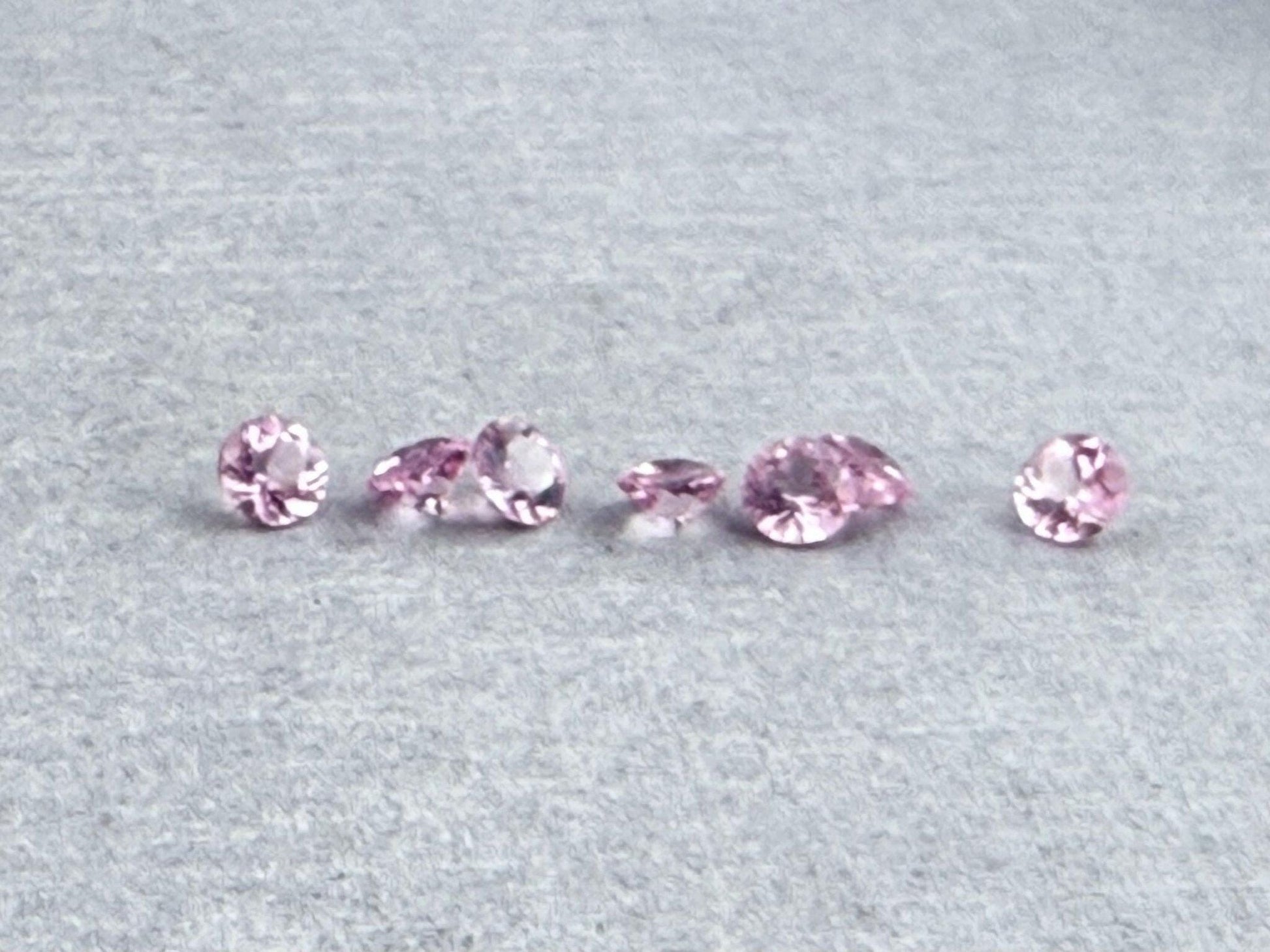 3.5mm California Pink Tourmaline Round | Per Stone | Natural Gemstone | Himalaya Mine, USA - California Tourmaline - GemEnthusiast