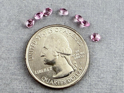 3.5mm California Pink Tourmaline Round | Per Stone | Natural Gemstone | Himalaya Mine, USA - California Tourmaline - GemEnthusiast