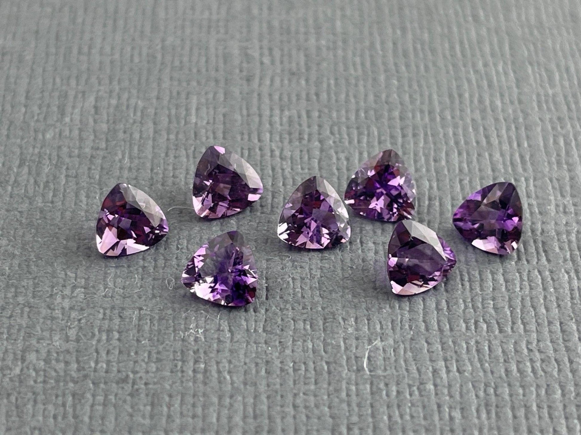 4.5mm Arizona Amethyst Trillion | Loose Gemstone | Ethically Sourced | Per Stone - - GemEnthusiast