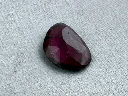 Rubellite Tourmaline Rose Cut Cabochon | Loose Natural Gemstone | 3.27 carats | TR142 - Rubellite Tourmaline - GemEnthusiast