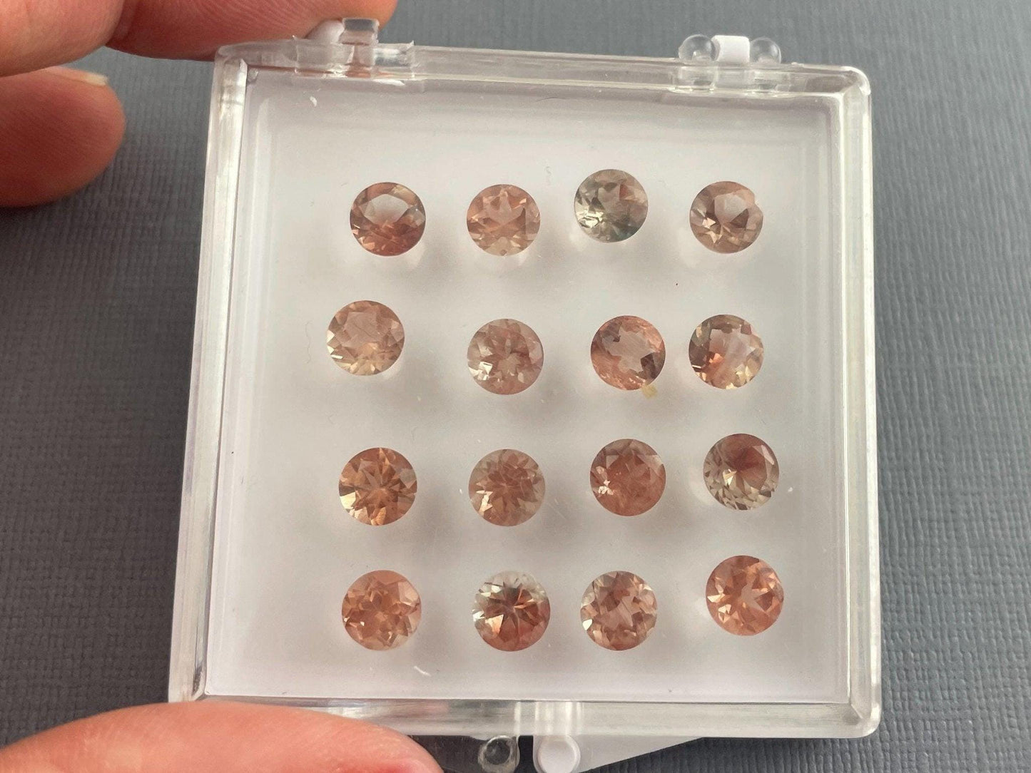 6mm Oregon Sunstones Faceted Round Gemstones | Pick Your Own Stone! - - GemEnthusiast