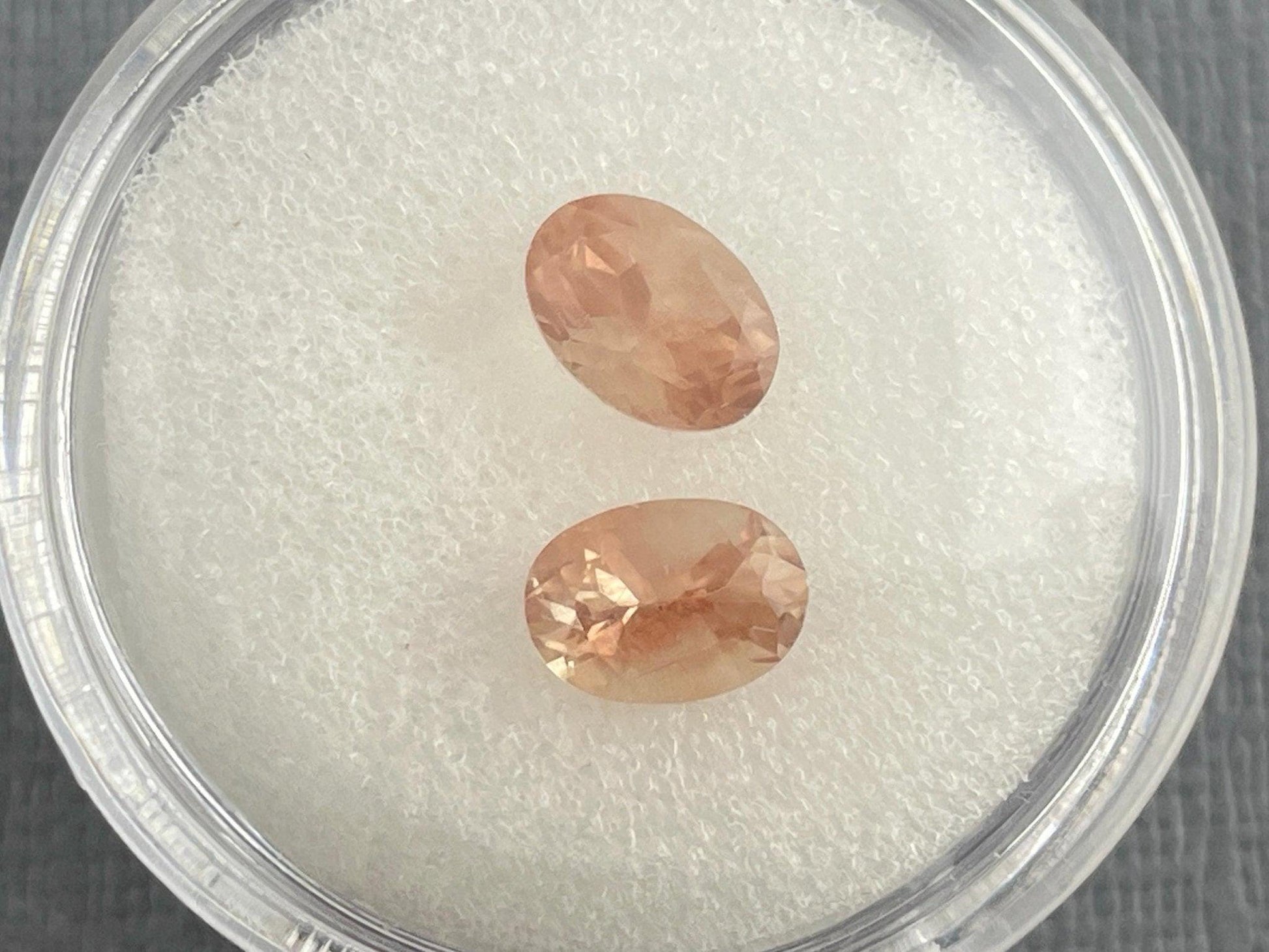 7x5 Oregon Sunstones Oval Pair | 1.69 carats | OSF195 - - GemEnthusiast