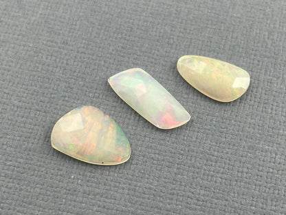 Ethiopian Opals with Fire | Rose Cut Natural Loose Gemstone Lot | 3.13 carats | OP462 - Ethiopian Opals - GemEnthusiast