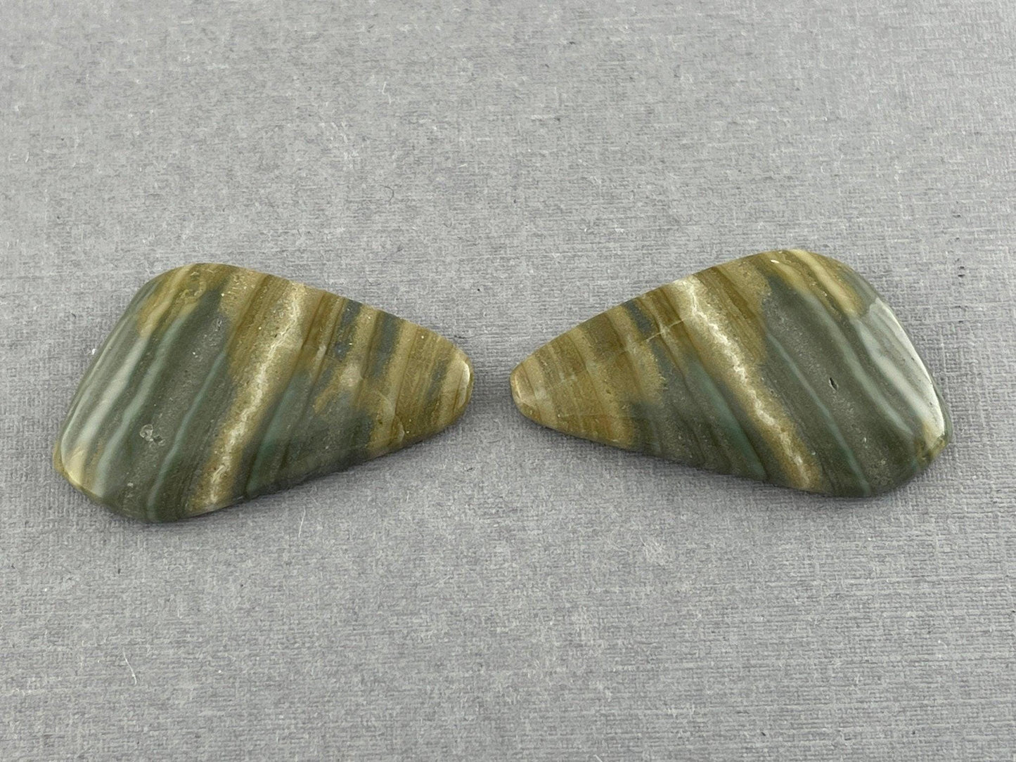 Saturn Chalcedony Cabochon Pair | Natural Loose Gemstone | CA306 - - GemEnthusiast
