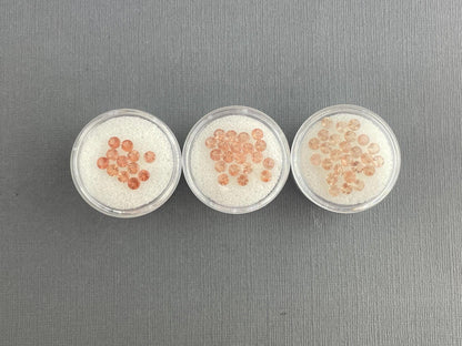 3.5 mm Oregon Sunstones Faceted Round Gemstones | Red, Medium or Light - Oregon Sunstone - GemEnthusiast