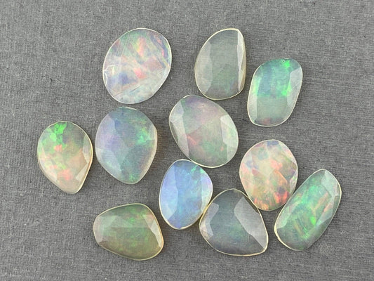 Ethiopian Opals with Fire | Rose Cut Natural Loose Gemstone Lot | OP440 - - GemEnthusiast