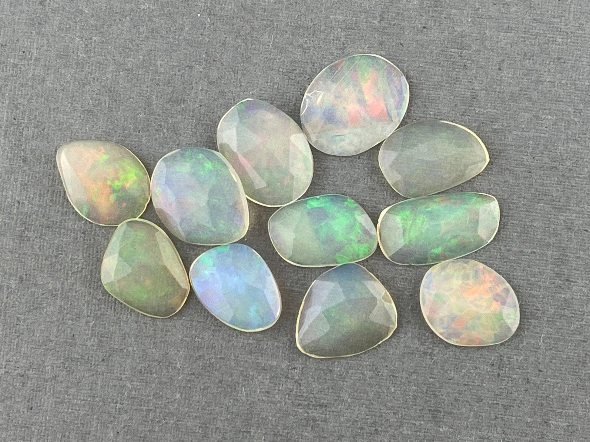 Ethiopian Opals with Fire | Rose Cut Natural Loose Gemstone Lot | OP440 - - GemEnthusiast