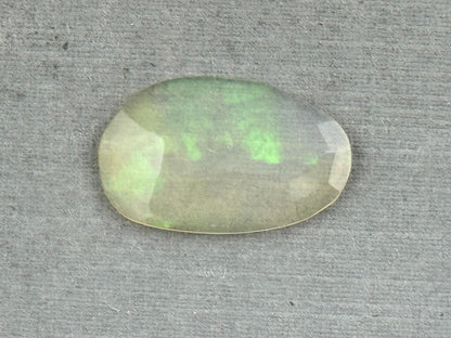 Large Ethiopian Opal with Fire | 17x11x2.4 | Rose Cut Freeform Loose Gemstone| 2.2 cts | OP483 - Ethiopian Opal - GemEnthusiast