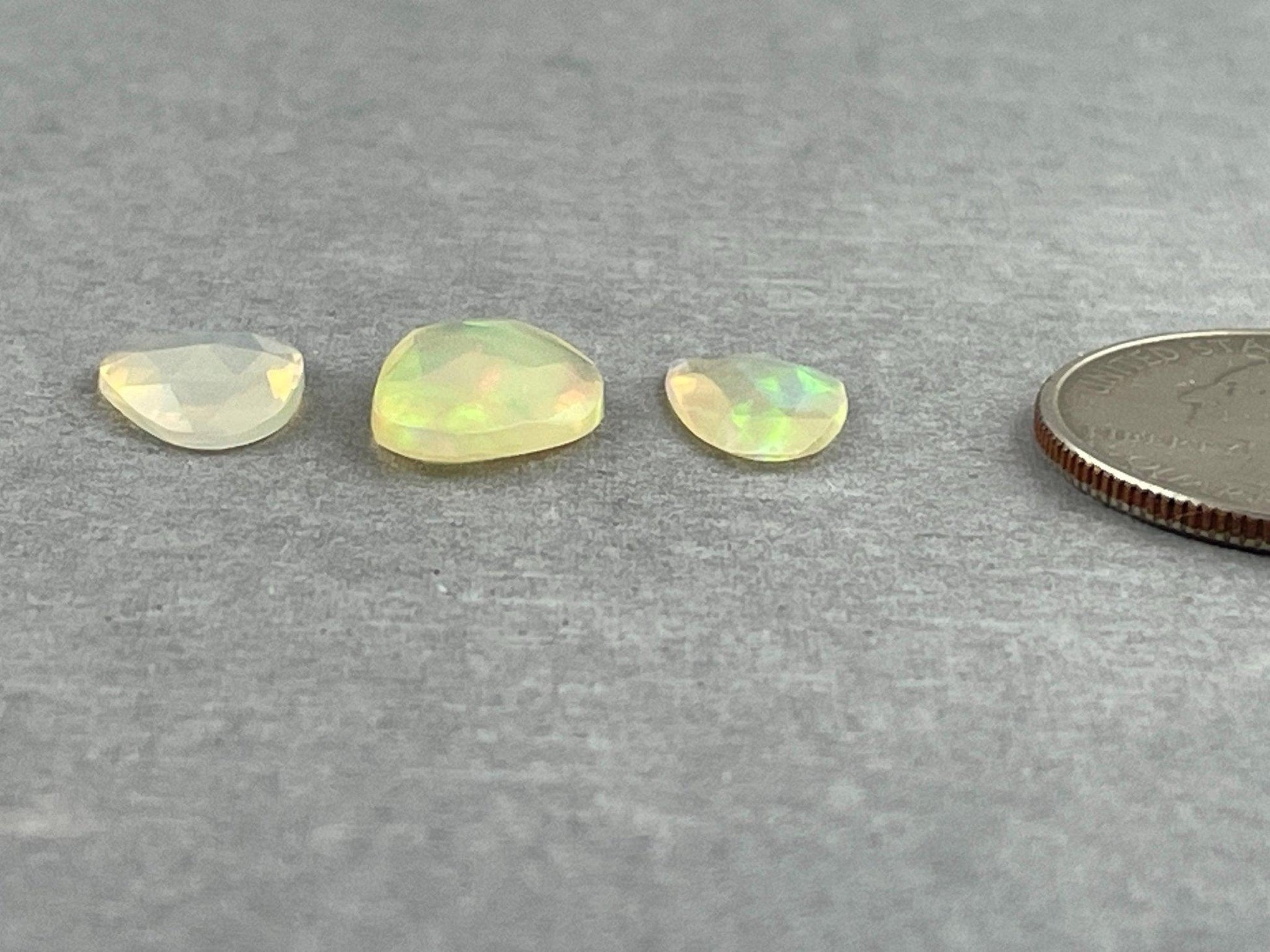 Ethiopian Opals with Fire | Rose Cut Natural Loose Gemstone Lot | 4.12 carats | OP482 - Ethiopian Opal - GemEnthusiast