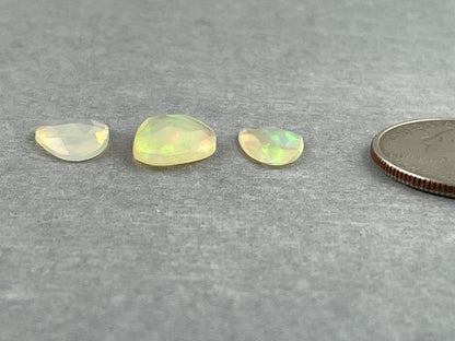 Ethiopian Opals with Fire | Rose Cut Natural Loose Gemstone Lot | 4.12 carats | OP482 - Ethiopian Opal - GemEnthusiast