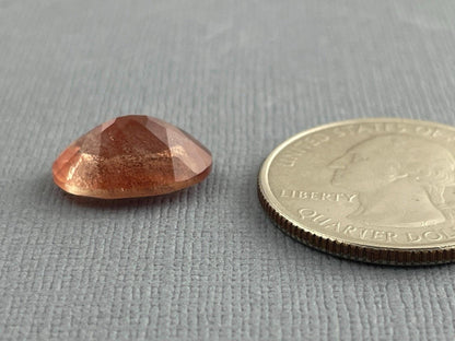 14x10 Red Oregon Sunstone Oval Gemstone with Schiller | 5.25 carats | OSF154 - Oregon Sunstone - GemEnthusiast