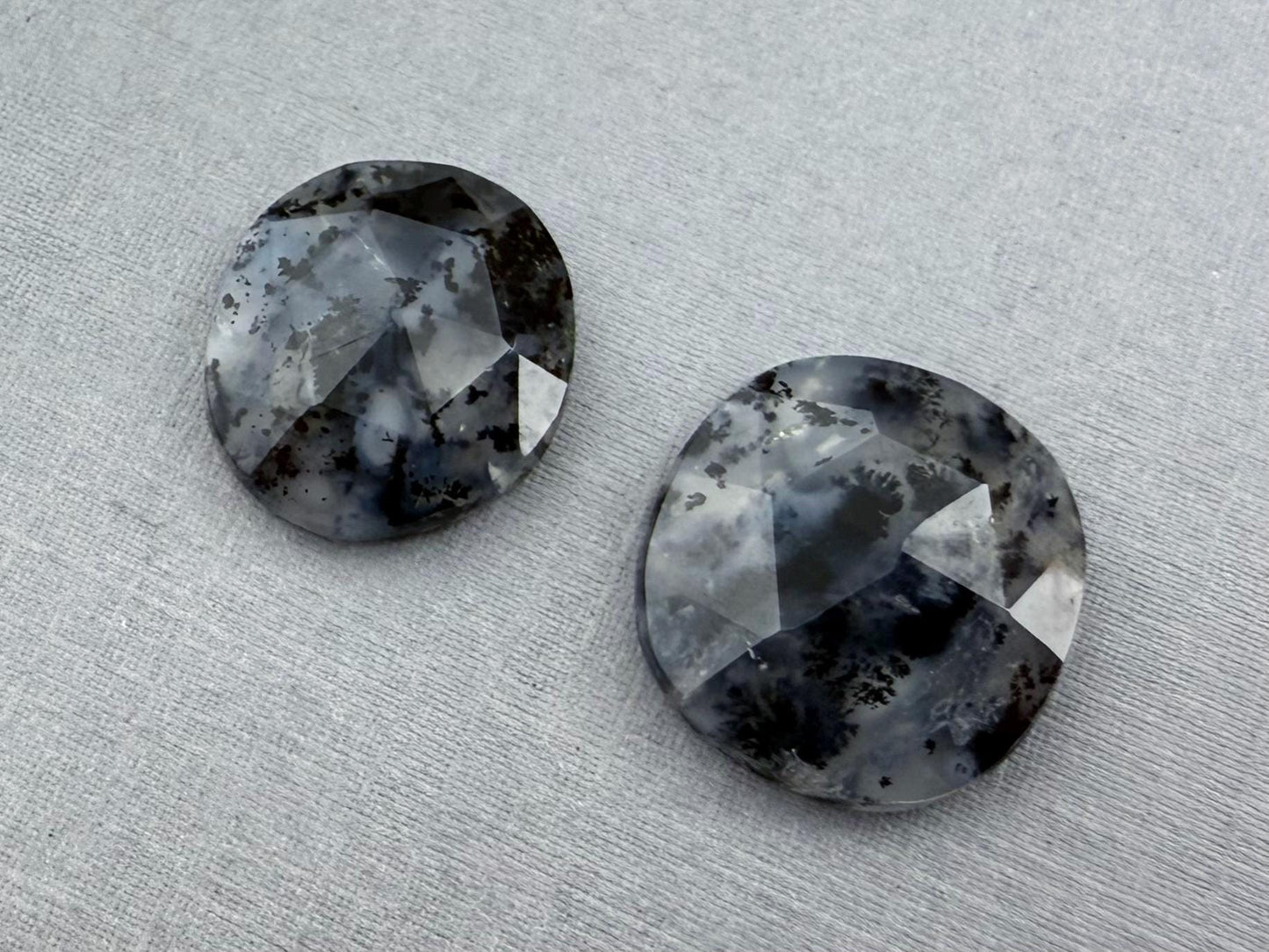 Dendritic Opal Rose Cut Lot | Natural Gemstone Cabochon | OD102 S2 - - GemEnthusiast