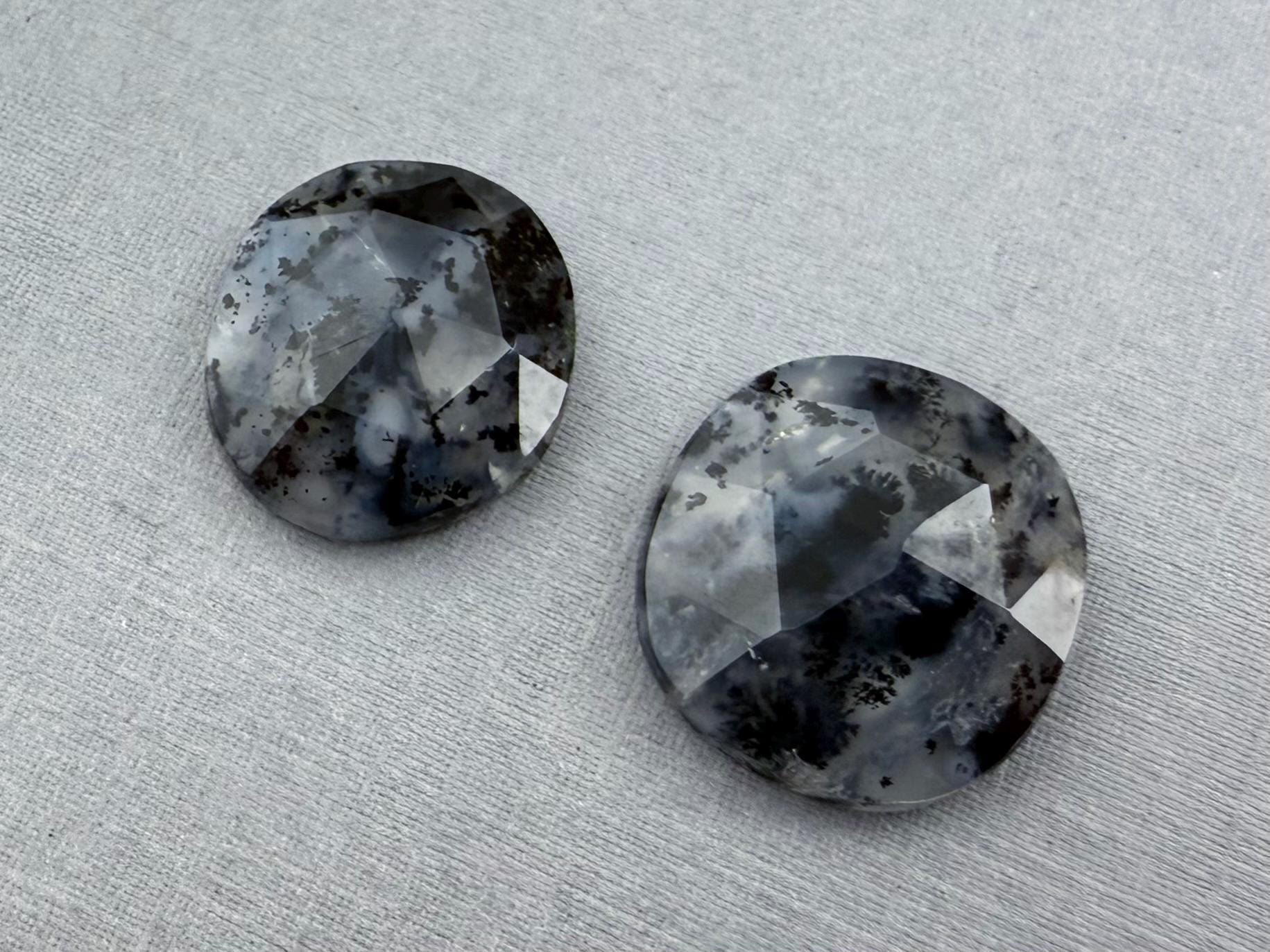 Dendritic Opal Rose Cut Lot | Natural Gemstone Cabochon | OD102 S2 - - GemEnthusiast